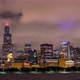 Chicago Skyline Buildings and Clouds at Night - VideoHive Item for Sale