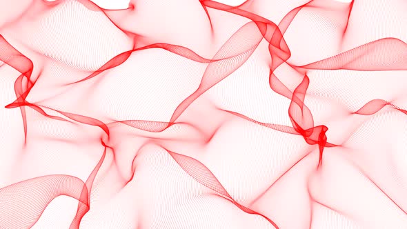 Red Color Wave Motion Animated On White Background alt