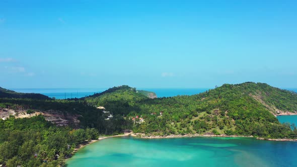 Koh Pha Ngan, Thailand, Aerial panorama of the Chaloklum Bay alt