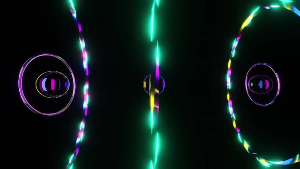 Spinning Colorful Rings And Spheres Loop