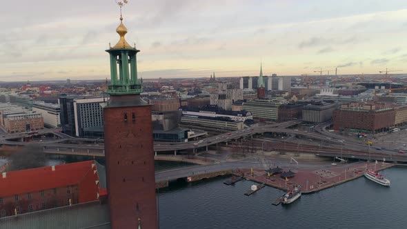 Stockholm City Center Aerial View
