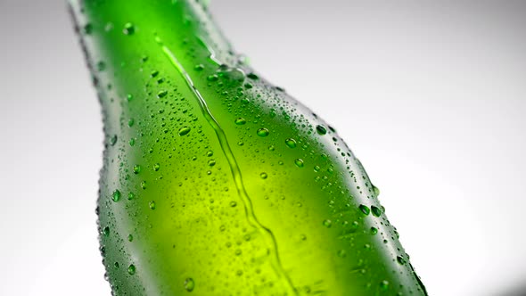 Cold Beer Bottle with Drops Rotates 360 Degrees alt