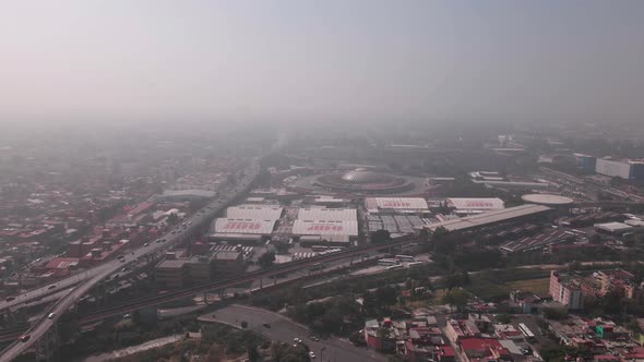One of the most polluted cities in the world seen from the air alt