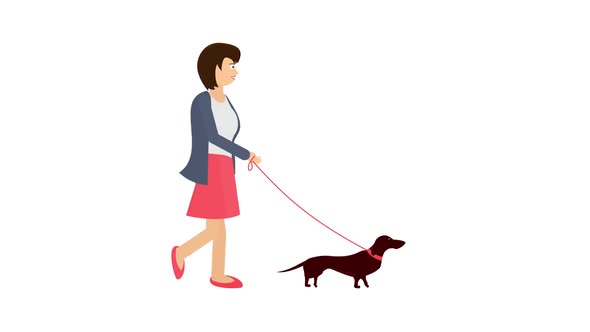 Woman With A Dog
