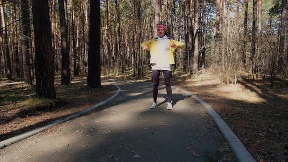 Fit woman stretching leg outdoor. Sport athlete confidence training. Human health lifestyle. alt