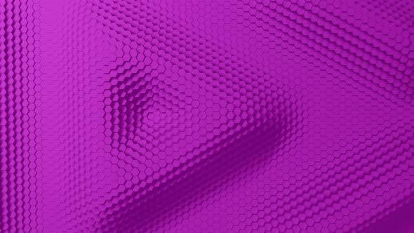 Abstract purple  hexagon with offset effect