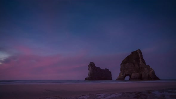 Evening on beautiful beach alt