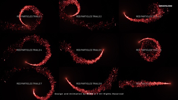 Red Particles Trails