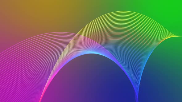 Colorful Gradient Geometric Line Animation On White Background alt