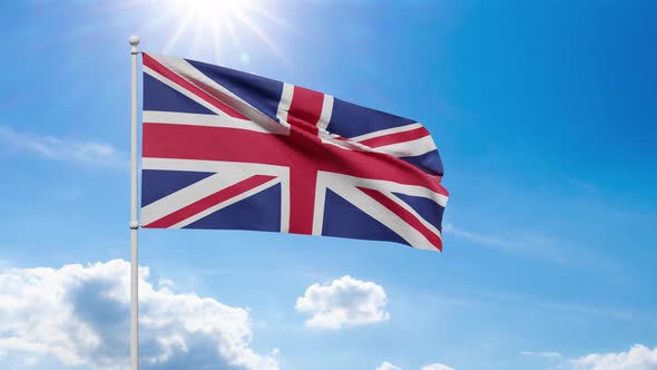 flag of the United Kingdom waving