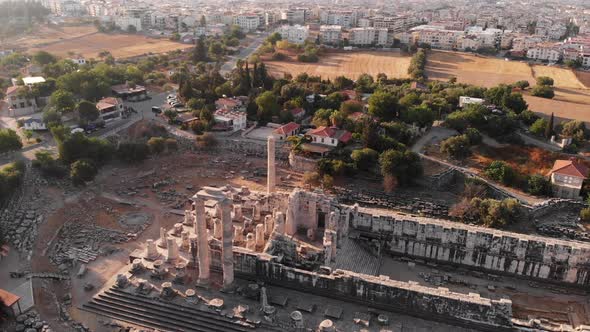 Aerial View of Iztuzu Beach Spawning Site of Red Data Book Relict Loggerhead Turtles Caretta Caretta alt