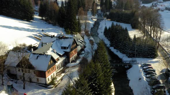 Bielice Mountains winter in Poland alt