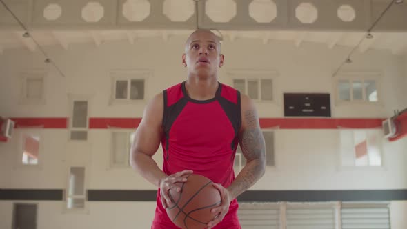 African Basketball Player Shooting Buzzer Beater alt