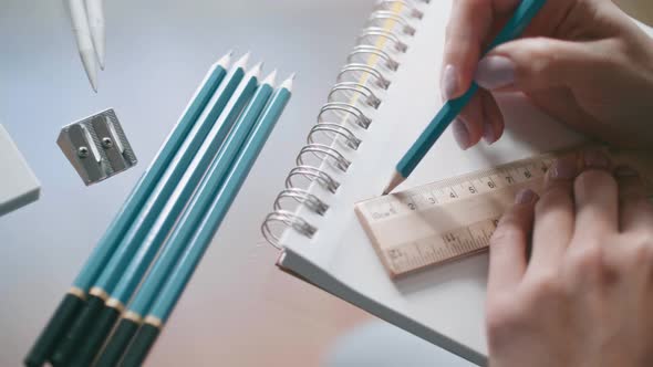 Using Ruler And Pencil