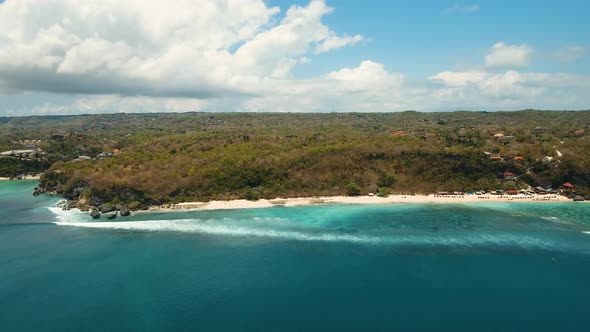 Aerial View Beautiful Beach Bali alt