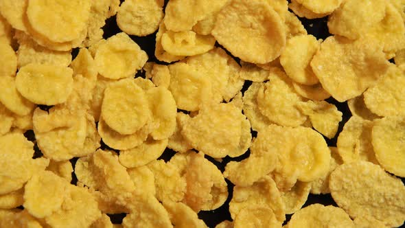Sweet Corn Flakes is circling on the black background