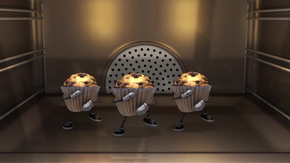 Christmas Cupcake-Muffin Dancing In The Oven - Gangnam Style Dance