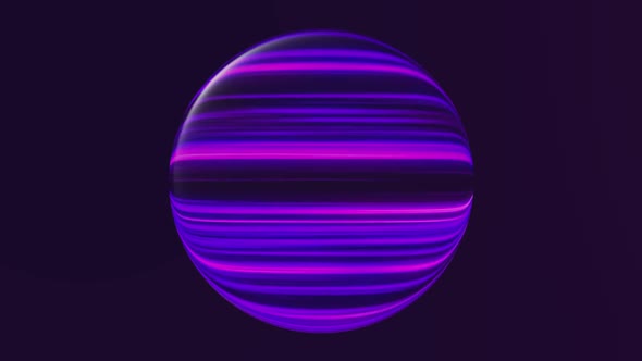 Neon Glowing Lines Inside the Sphere alt