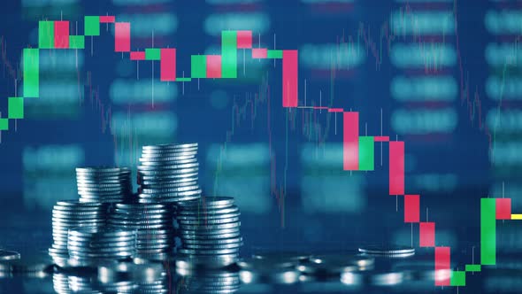 Live Stock Charts and Money on a Multilayered Display alt