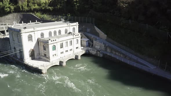 Hydroelectric Power Plant Aerial View