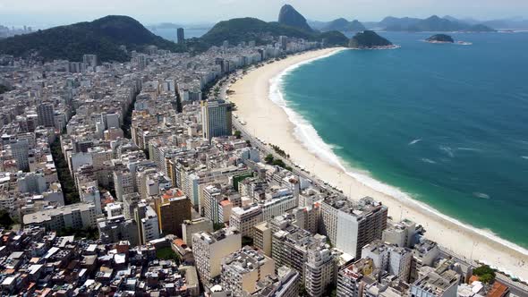 Summer travel at Rio de Janeiro Brazil. Landmark of coast city. Tropical travel alt