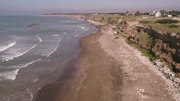 view from the air of incredible beaches and high cliffs