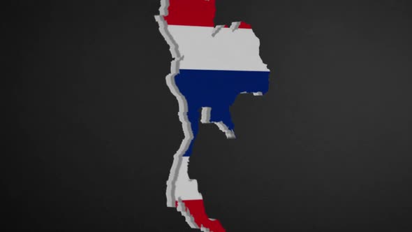 Thailand Border Map Intro Animation