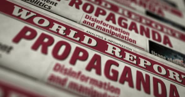 Propaganda, manipulation and disinformation newspaper printing press alt