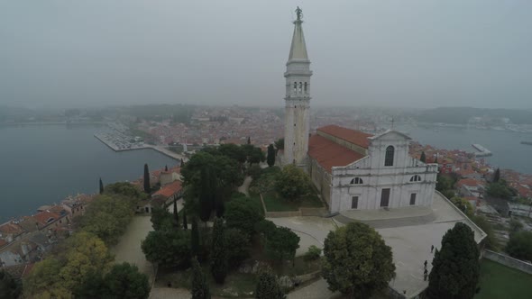 Aerial view of St. Euphemia basilica alt