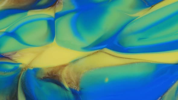 Blue Yellow Green Streaks on a Colorful Background alt