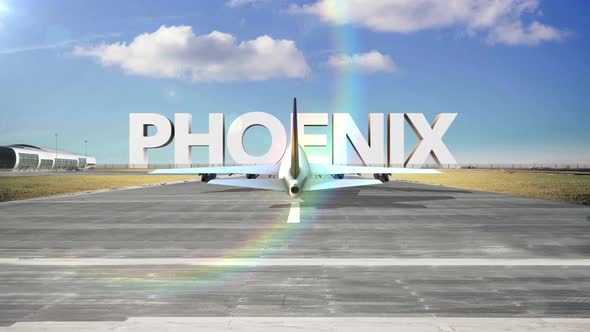 Commercial Airplane Landing Capitals And Cities Phoenix