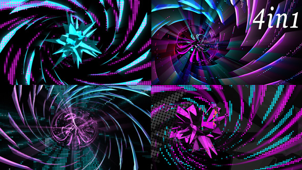 Abstract Reflection - VJ Loop Pack (4in1) alt