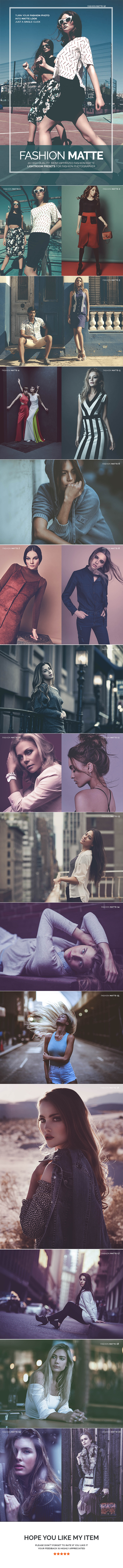 20 Fashion Matte Lightroom Presets - Vintage Lightroom Presets