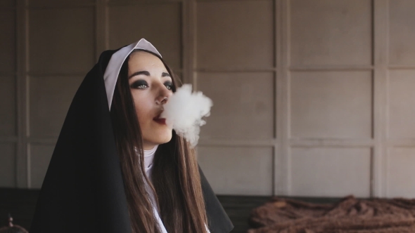 Bad Nun Blows Smoke In Church alt