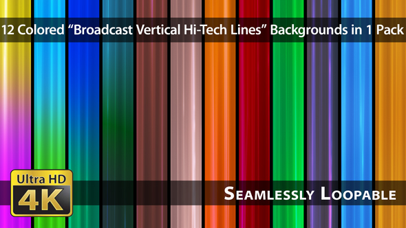 Broadcast Vertical Hi-Tech Lines - Pack 02
