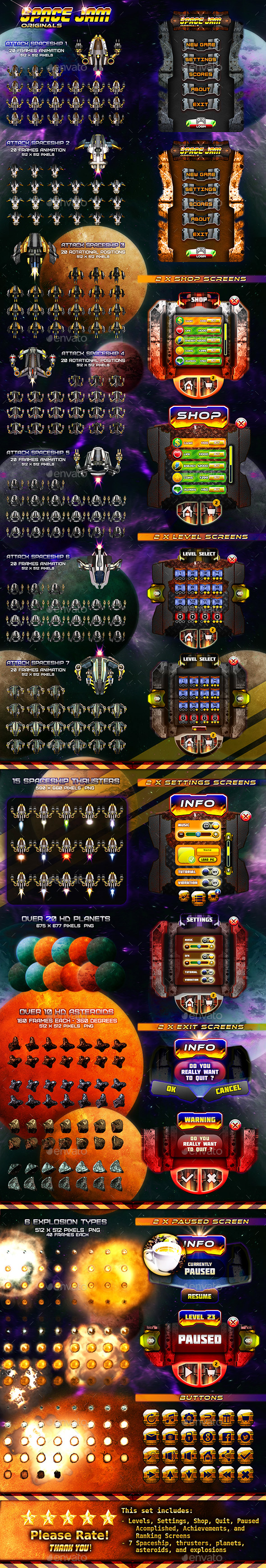Space Jam Hyperpack - Game Kits Game Assets