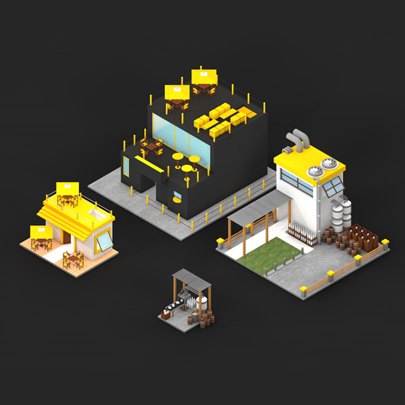 LOW POLY FACTORY - 3Docean 17463029