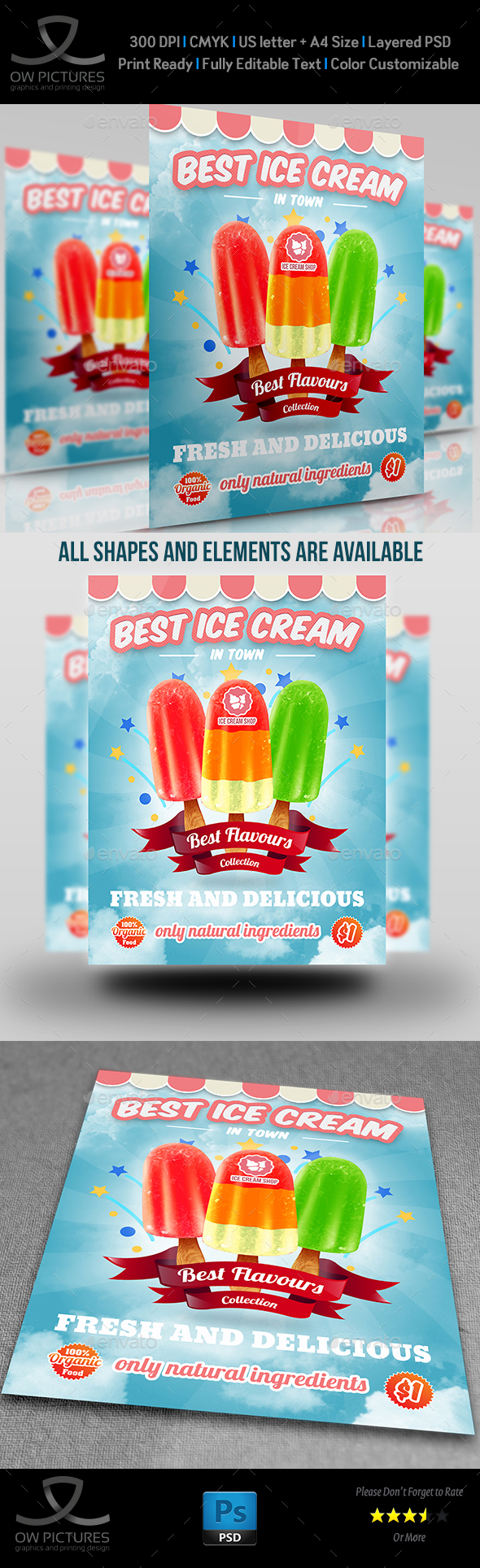 Ice Cream Flyer Template Vol.5