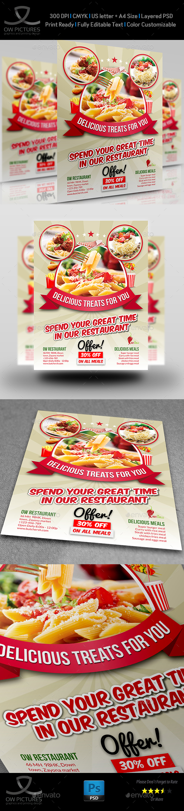 Restaurant Flyer Template Vol.10