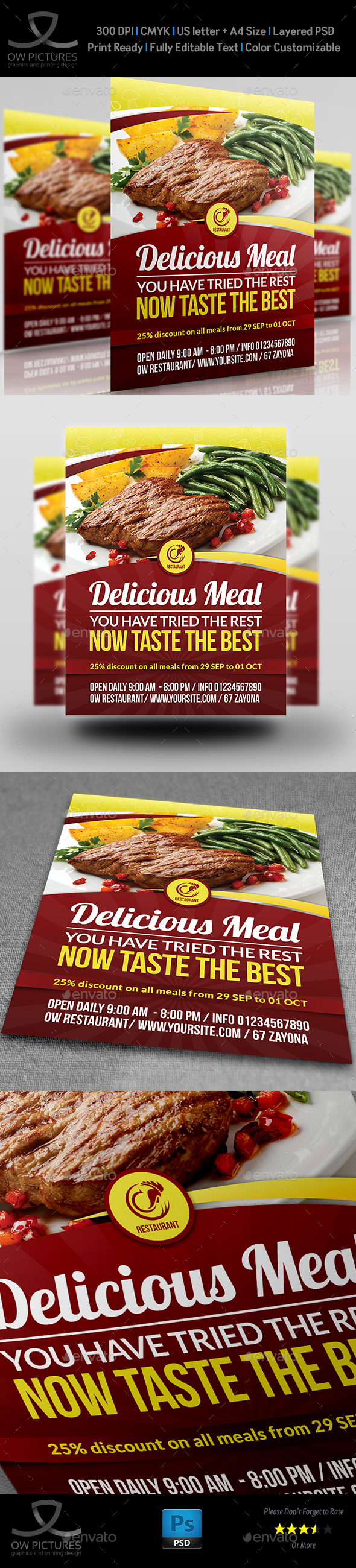 Restaurant Flyer Template Vol.9