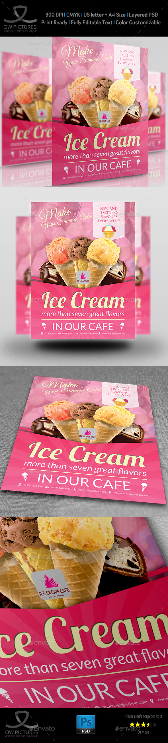 Ice Cream Flyer Template Vol.4