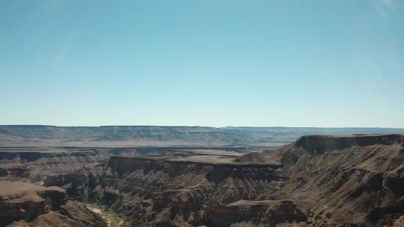 Fish River Canyon in Namibia, Africa Aerial Drone Shot.  Lanscape of the the Largest Canyon in Afric alt