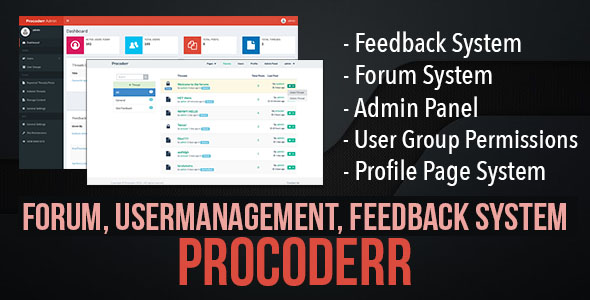 Procoderr - Forum, User Management and Feedback System - Built using Laravel - CodeCanyon Item for Sale