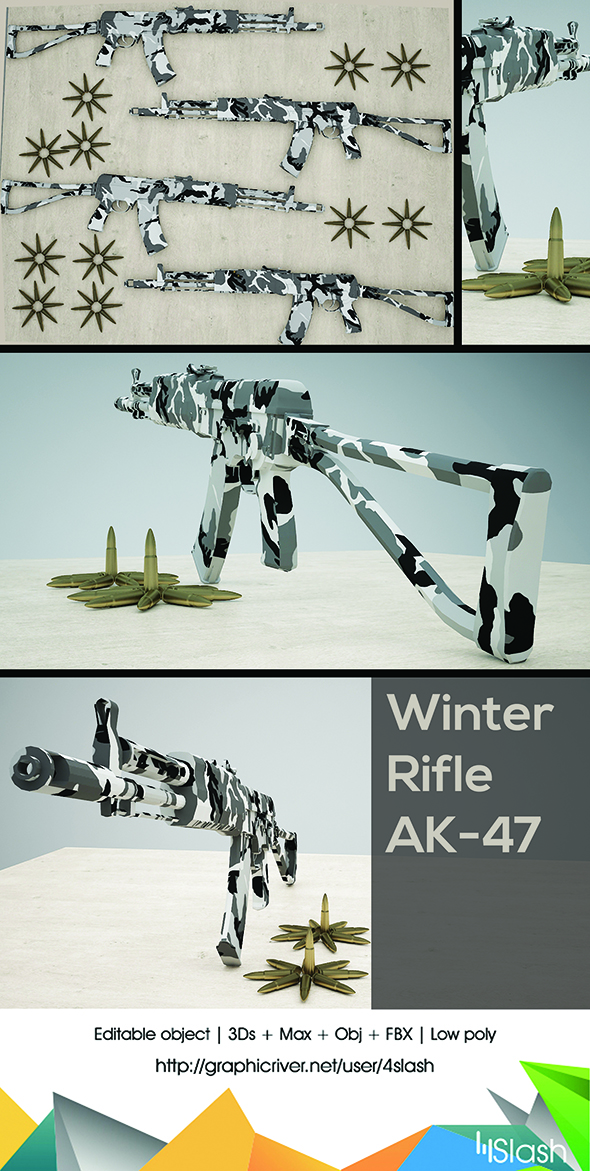 AK 47 Machine - 3Docean 17476041