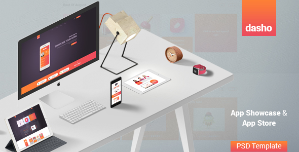 Dasho - App Showcase & App Store PSD Template