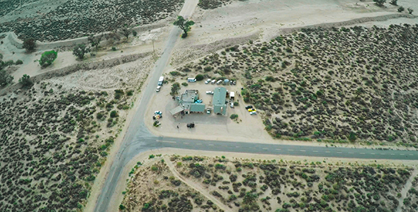 Aerial Desert Crossroads