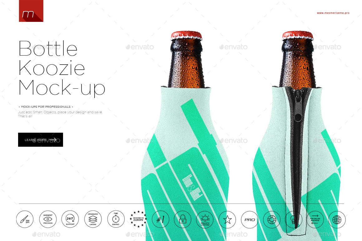 Download Bottle Koozie Mock-up by mesmeriseme_pro | GraphicRiver
