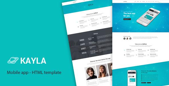 Kayla - One Page App HTML Template - Creative Site Templates