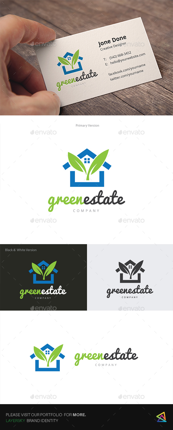 Green Real Estate - Buildings Logo Templates