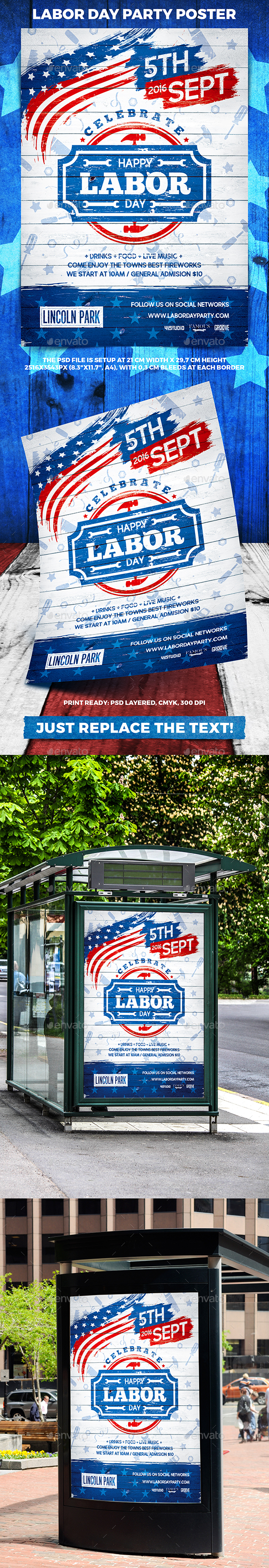 Labor Day Party Poster vol.3 - Holidays Events